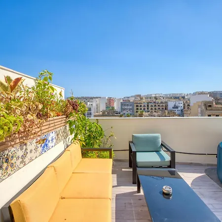 公寓 Designer 5 Star Garden Penthouse Hot Tub Marina Skyline
